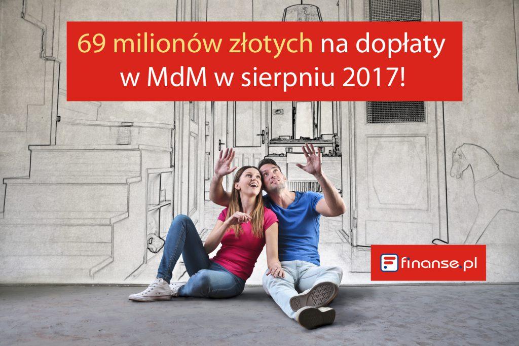 69 milionów złotych na dopłaty w MdM w sierpniu 2017!